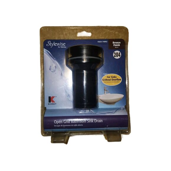 Keeney K820-74BRZ Universal Open Grid Bathroom Sink Drain Bronze Finish - Picture 1 of 7